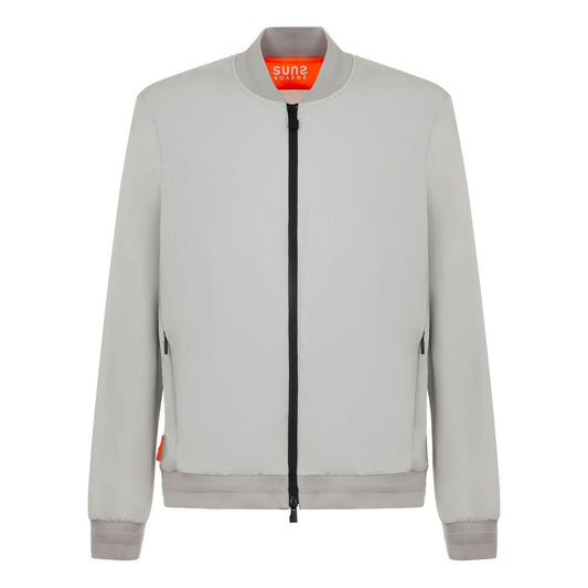 Suns Gray Fuji Stretch Nylon Jacket for Men