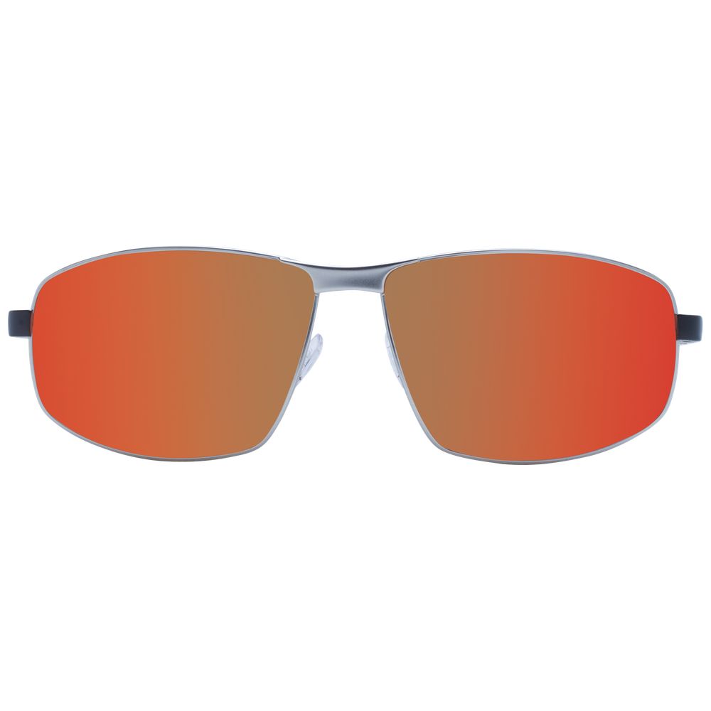 BMW Motorsport Men’s Sunglasses – Grey Metal Frame with Green Mirrored Lenses, 60mm