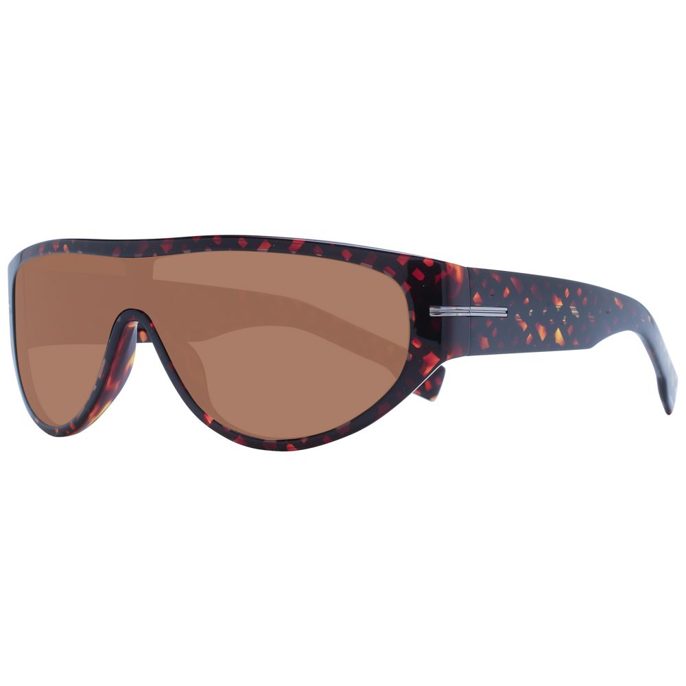 Hugo Boss Brown Men’s Sunglasses – Eco Acetate Frame with Yellow Lenses, 99mm