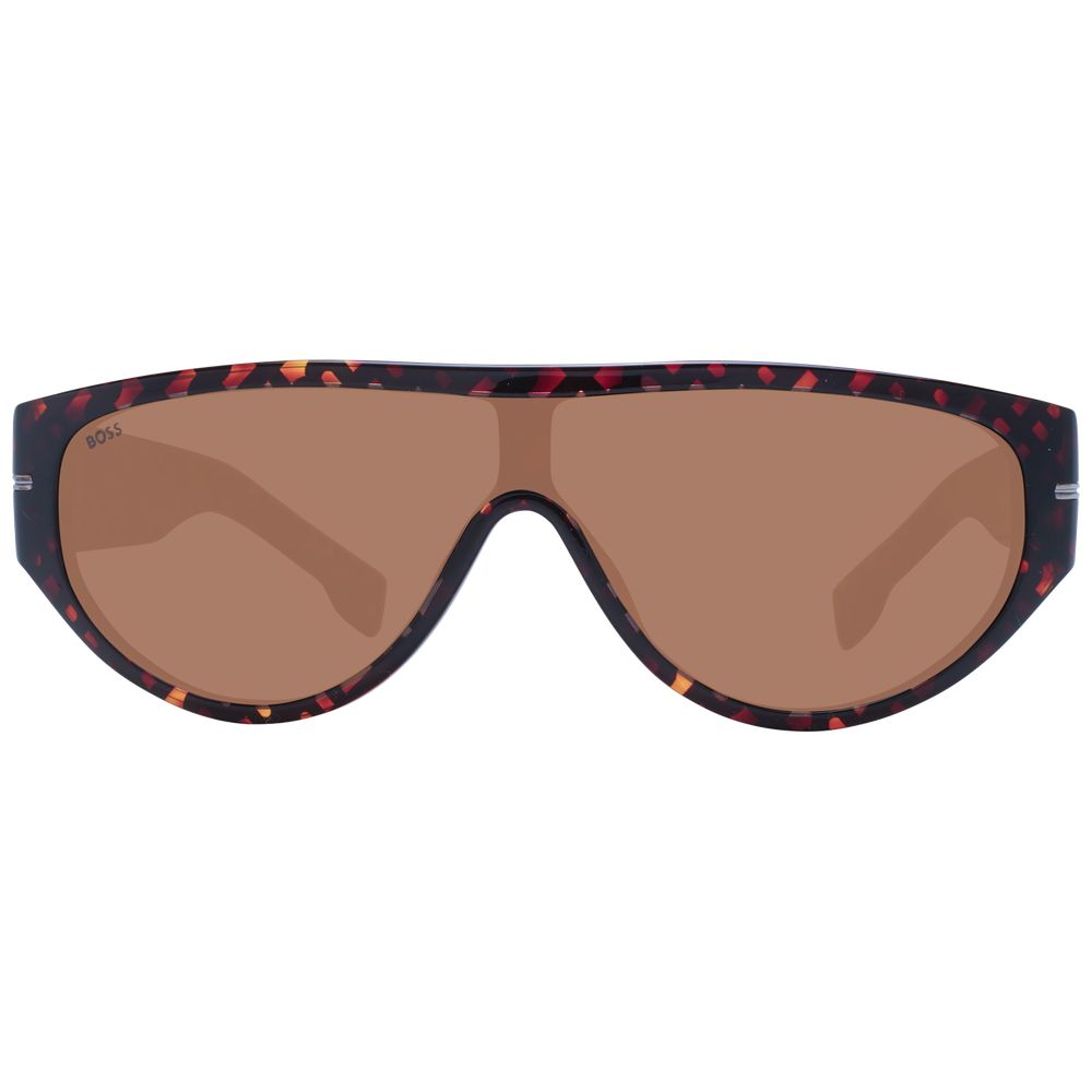 Hugo Boss Brown Men’s Sunglasses – Eco Acetate Frame with Yellow Lenses, 99mm