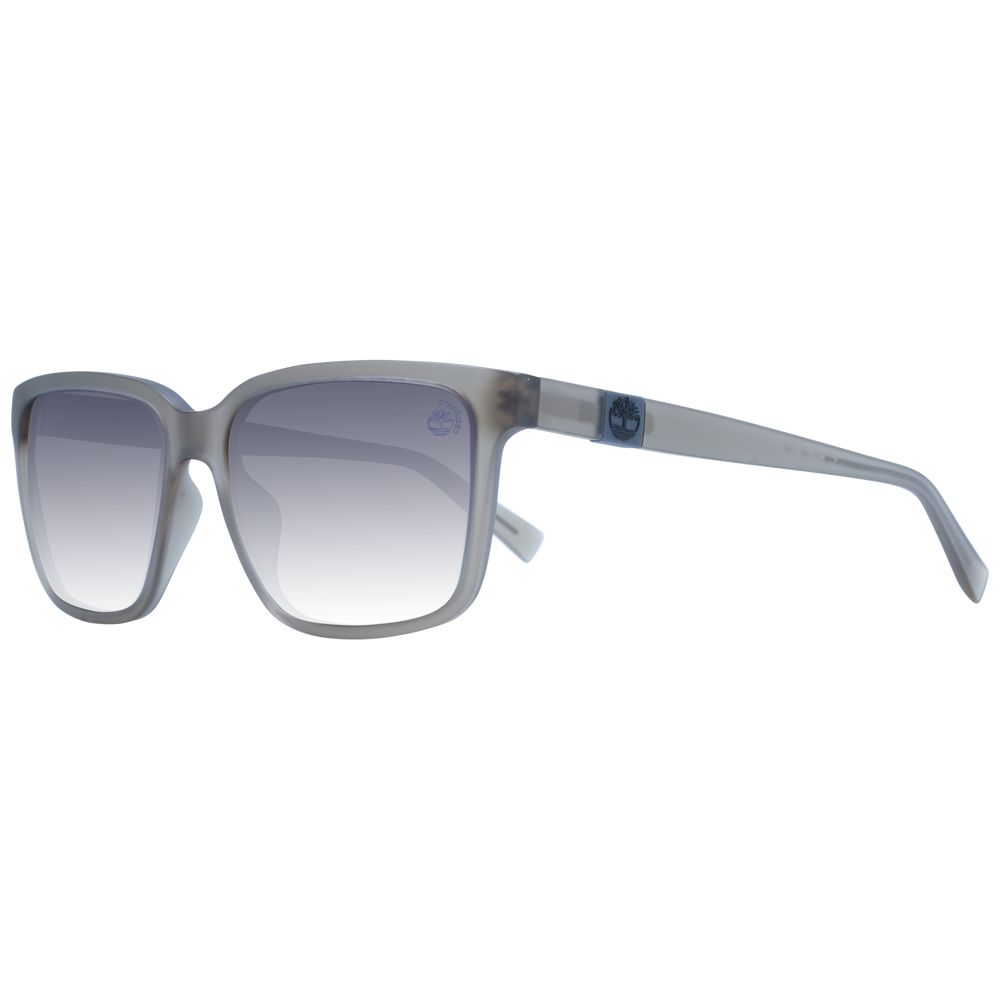 Timberland Men’s Sunglasses – Gray Square Frame with Polarized Gradient Lenses, 57mm