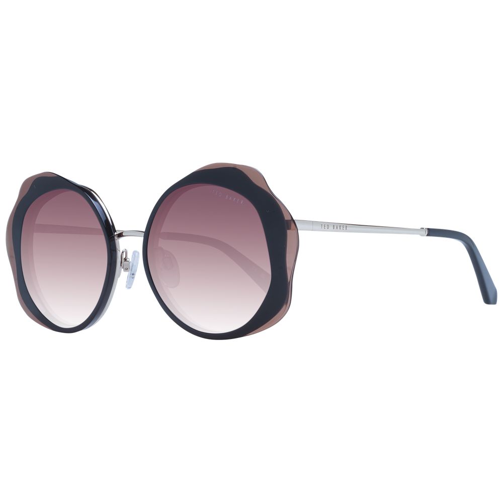 Ted Baker Women’s Sunglasses – Black Frame with Burgundy Gradient Lenses, 53mm