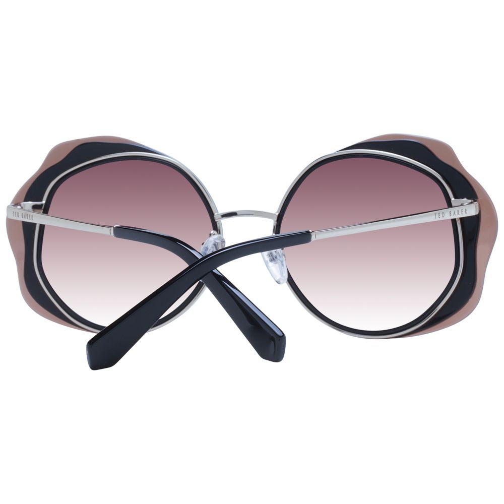 Ted Baker Women’s Sunglasses – Black Frame with Burgundy Gradient Lenses, 53mm