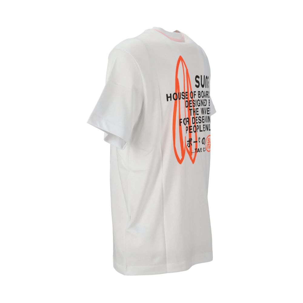 Suns White Cotton Crew Neck T-Shirt
