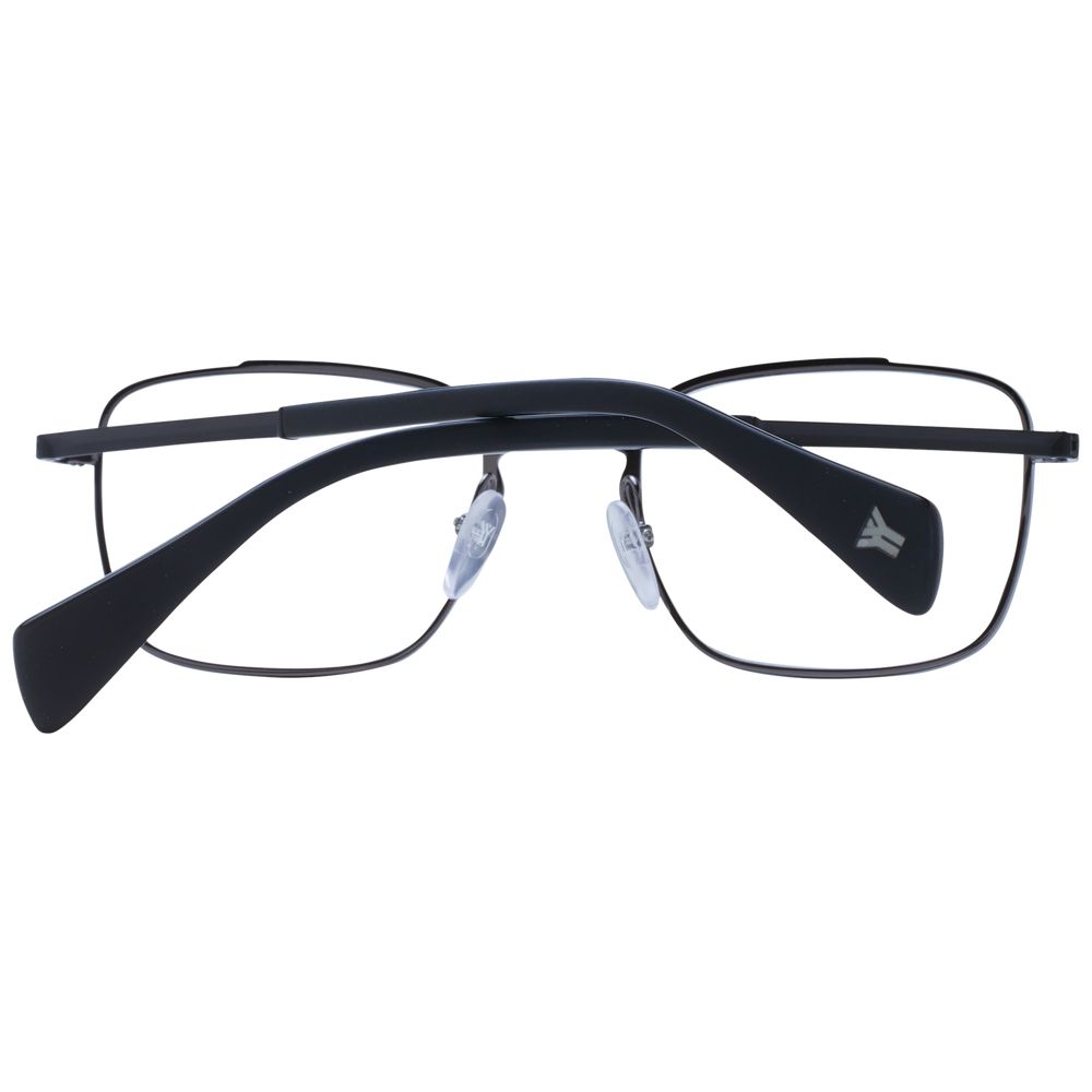 Yohji Yamamoto Men’s Black Metal Glasses – Rectangle Frames, 51mm