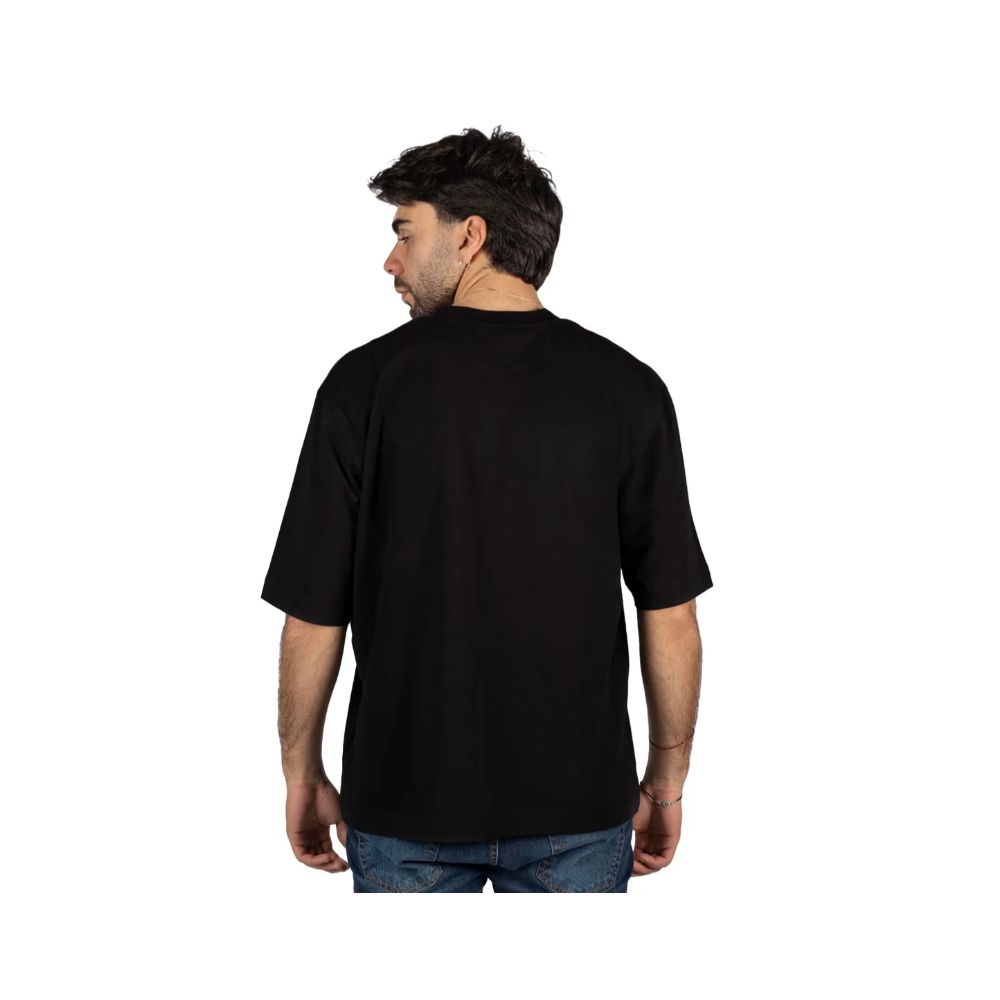 Alpha Studio Black Cotton T-Shirt - Essential Casual Wear