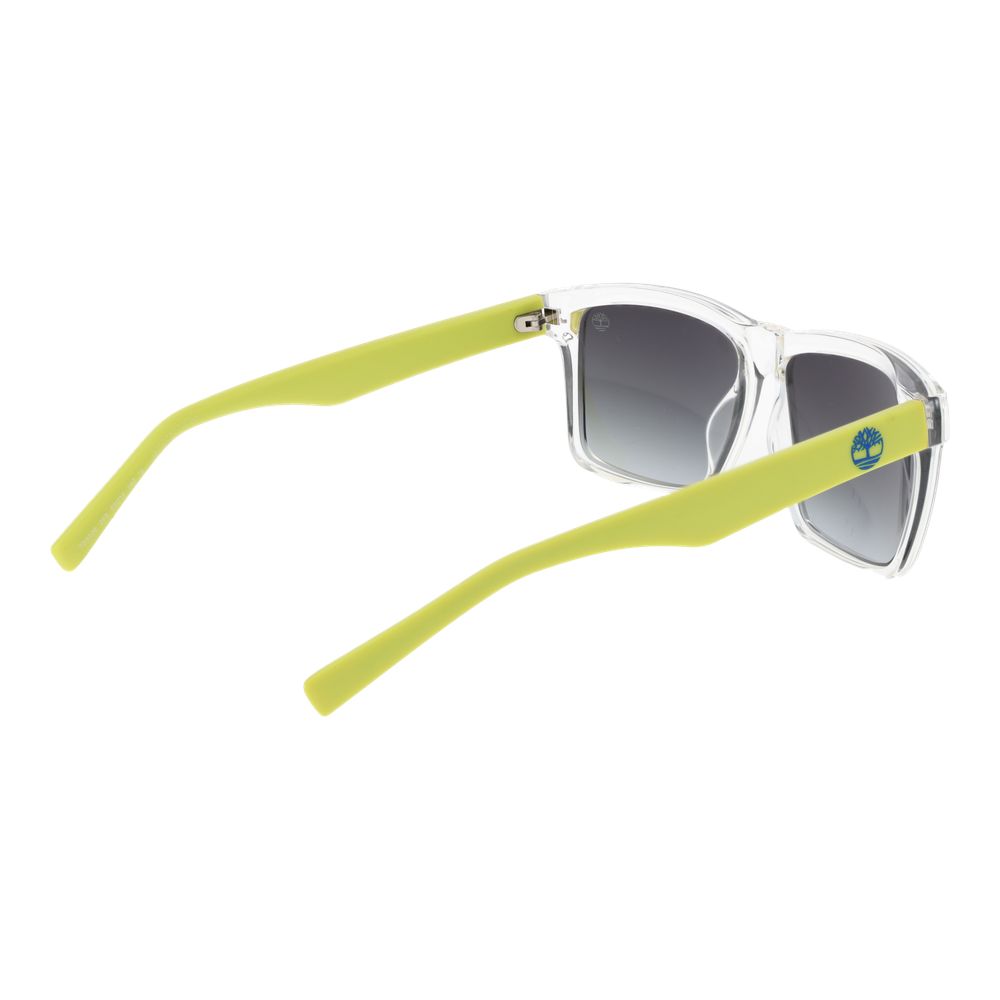 Timberland White Men's Square Sunglasses with Grey Gradient Lenses, 55mm