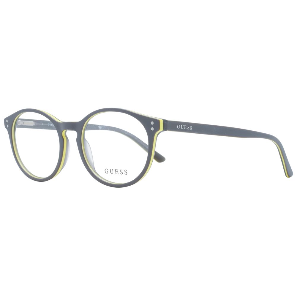 Guess Unisex Optical Frames – Grey Round Full-Rim, 49mm