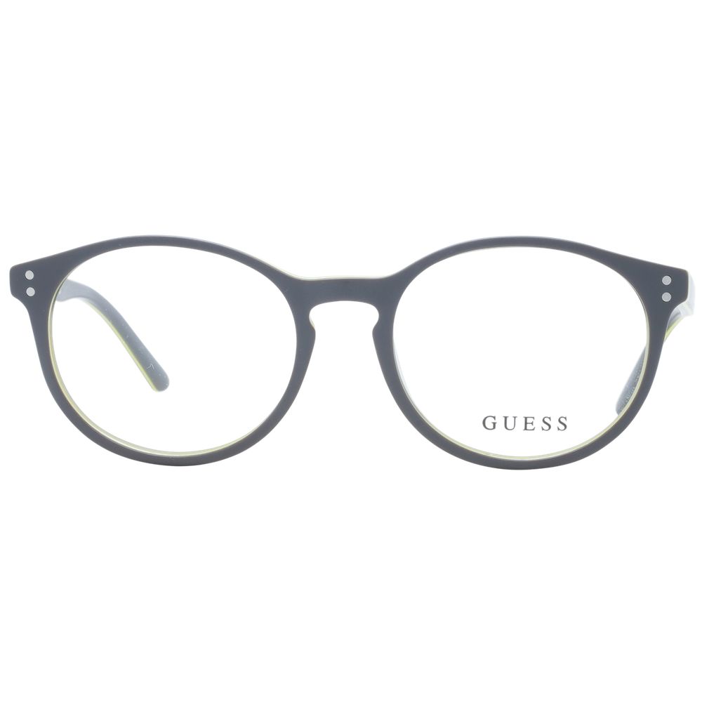 Guess Unisex Optical Frames – Grey Round Full-Rim, 49mm