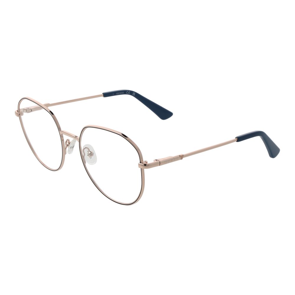 Guess Women’s Optical Glasses – Rose Gold Round Frame, 53mm
