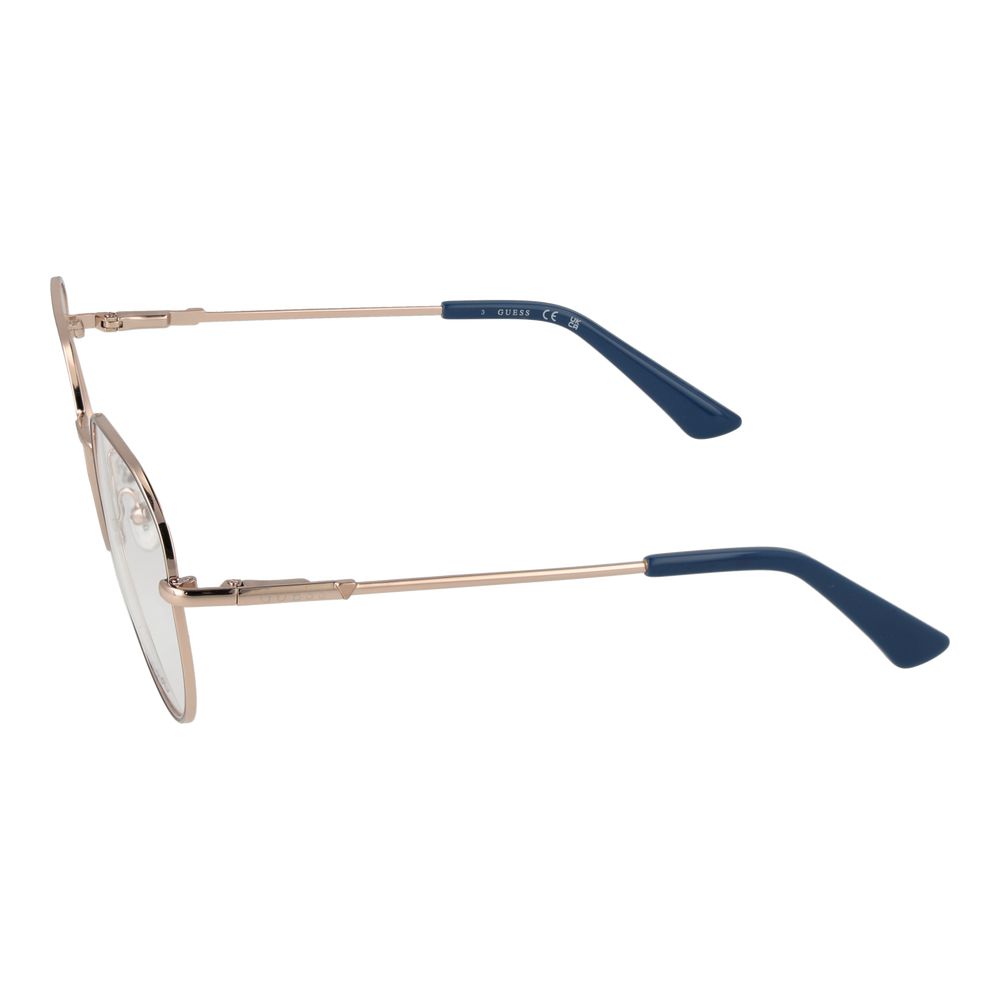 Guess Women’s Optical Glasses – Rose Gold Round Frame, 53mm