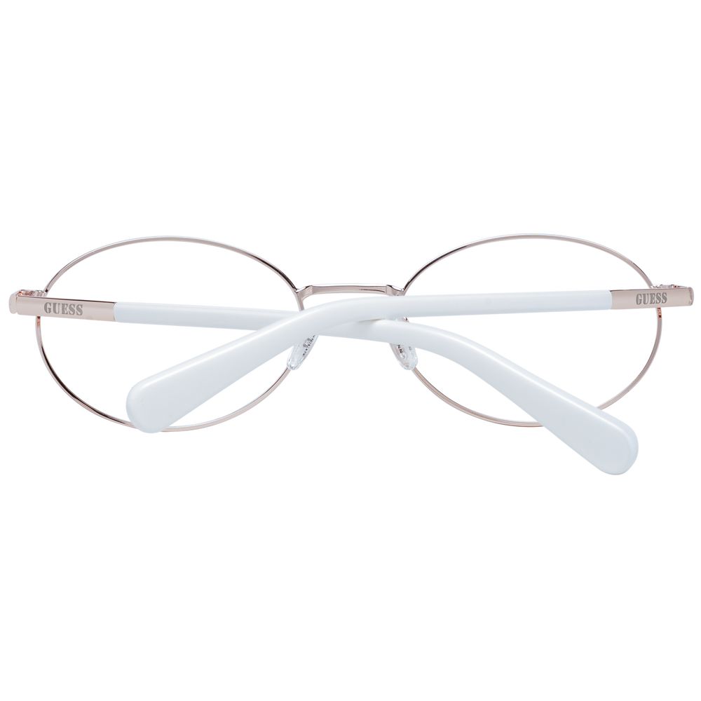 Guess Unisex Optical Glasses – White Oval Frame, 55mm