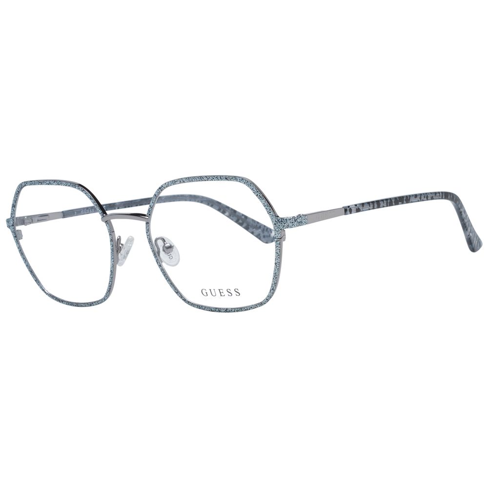 Guess Women’s Optical Glasses – Silver Square Frame, 53mm