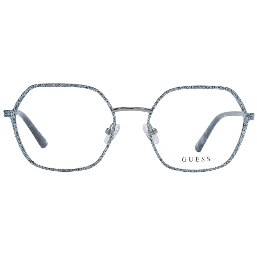 Guess Women’s Optical Glasses – Silver Square Frame, 53mm
