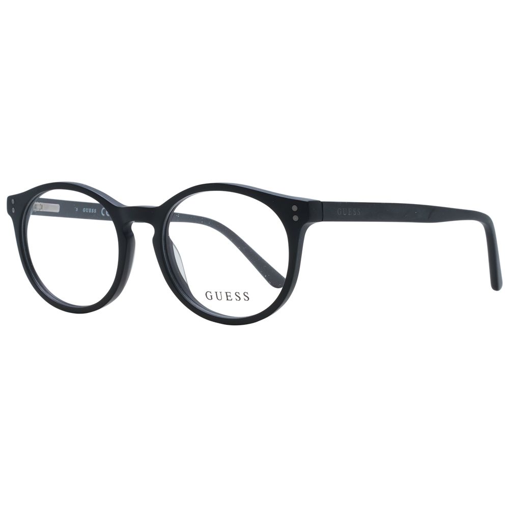 Guess Unisex Optical Glasses – Black Round Frame, 47mm