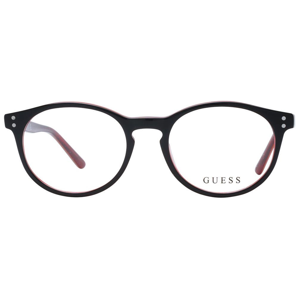 Guess Unisex Optical Frames – Black Round Frame, 47mm