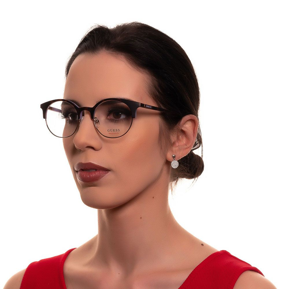 Guess Women’s Optical Frames – Brown Round Full-Rim, 51mm