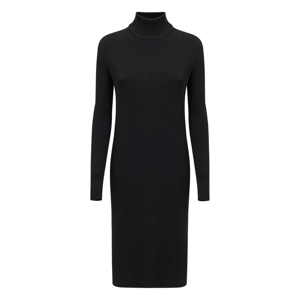 Bottega Veneta Elegant Black Wool Dress