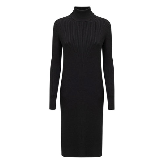 Bottega Veneta Elegant Black Wool Dress