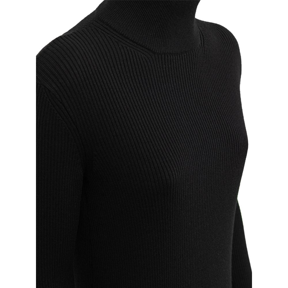 Bottega Veneta Elegant Black Wool Dress