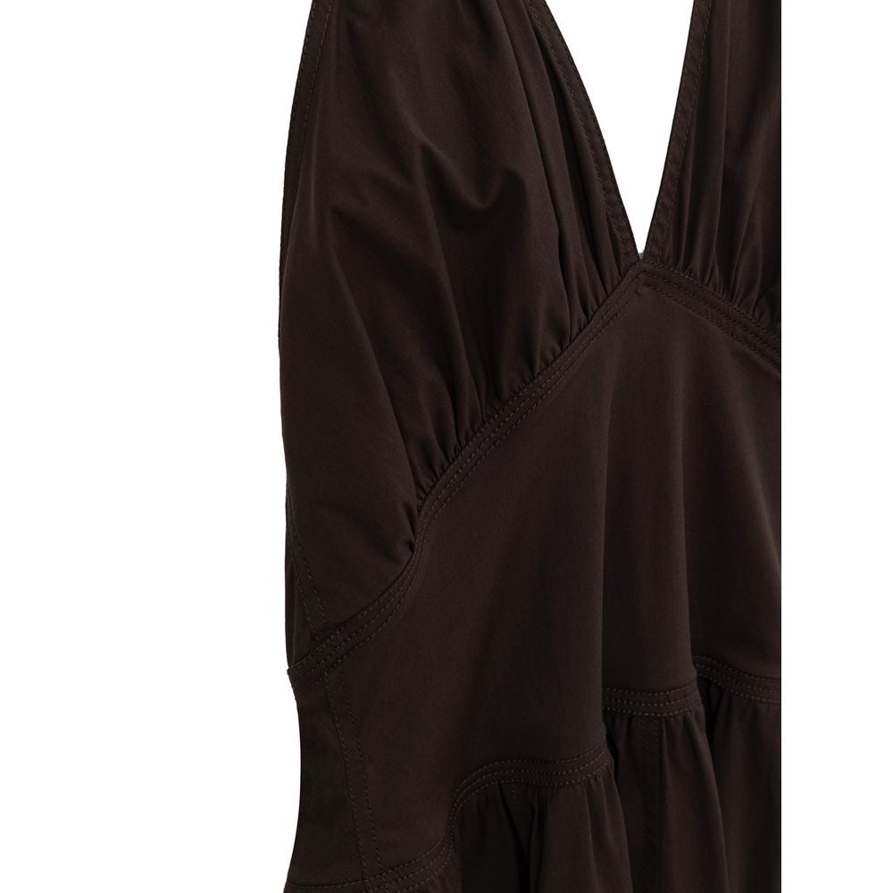 Bottega Veneta Brown Cotton Strappy Dress