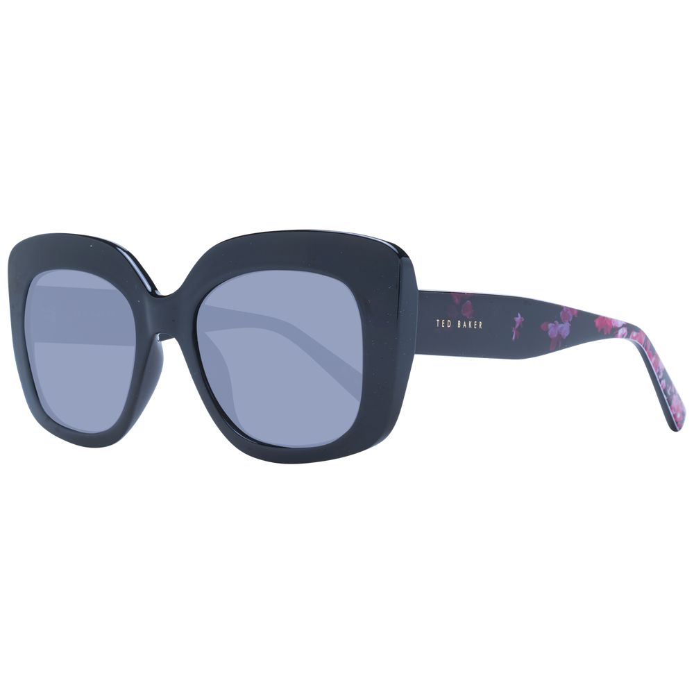Ted Baker Women's Sunglasses – Black Square Frame with Grey Lenses, 51mm