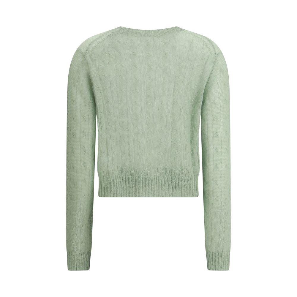 Brunello Cucinelli Mohair and Wool Cable Knit Sweater