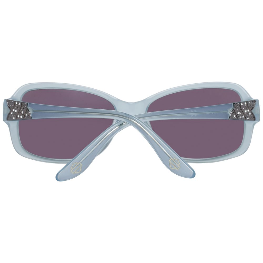 Harley-Davidson Blue Women Sunglasses with Grey Lenses - Rectangle Shape