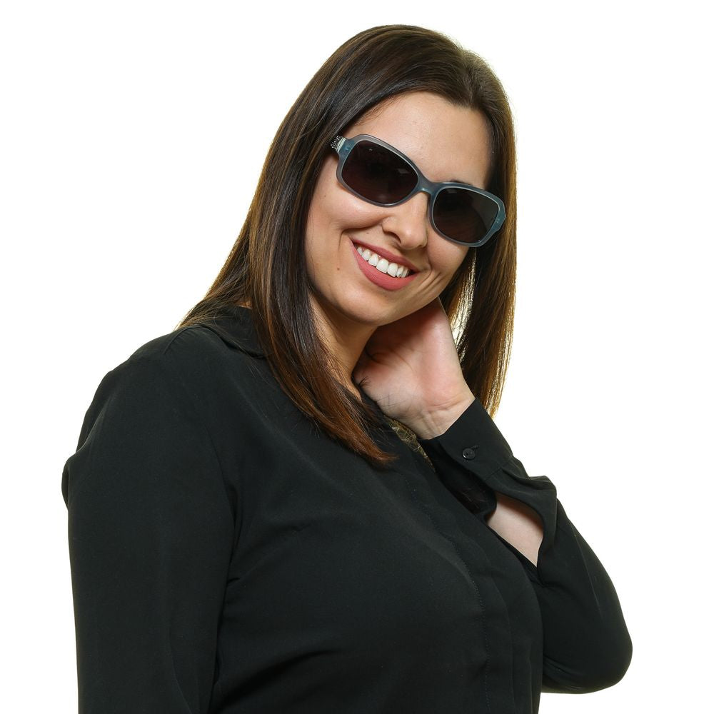 Harley-Davidson Blue Women Sunglasses with Grey Lenses - Rectangle Shape