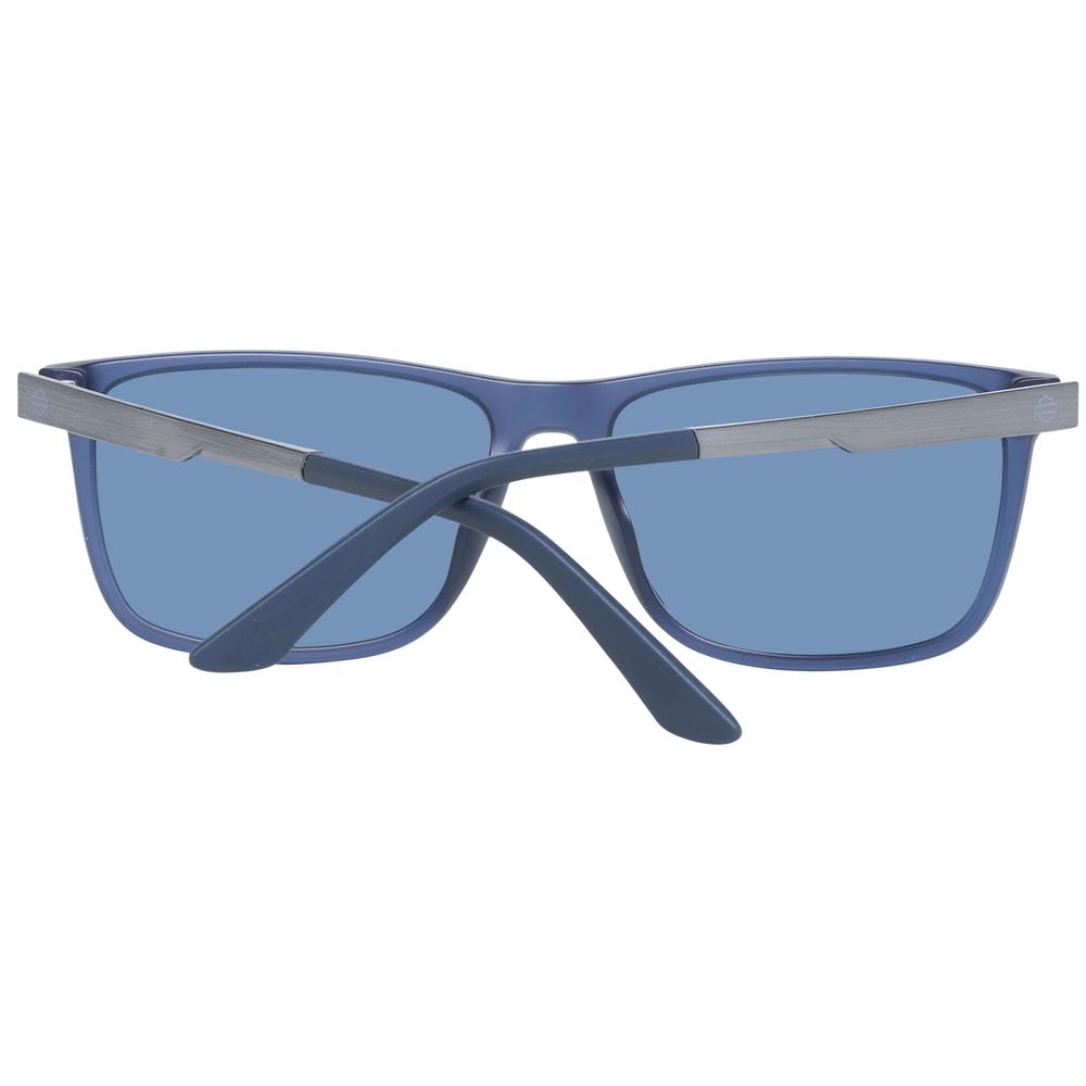 Harley-Davidson Blue Men Sunglasses – Full-Rim Rectangle Frame