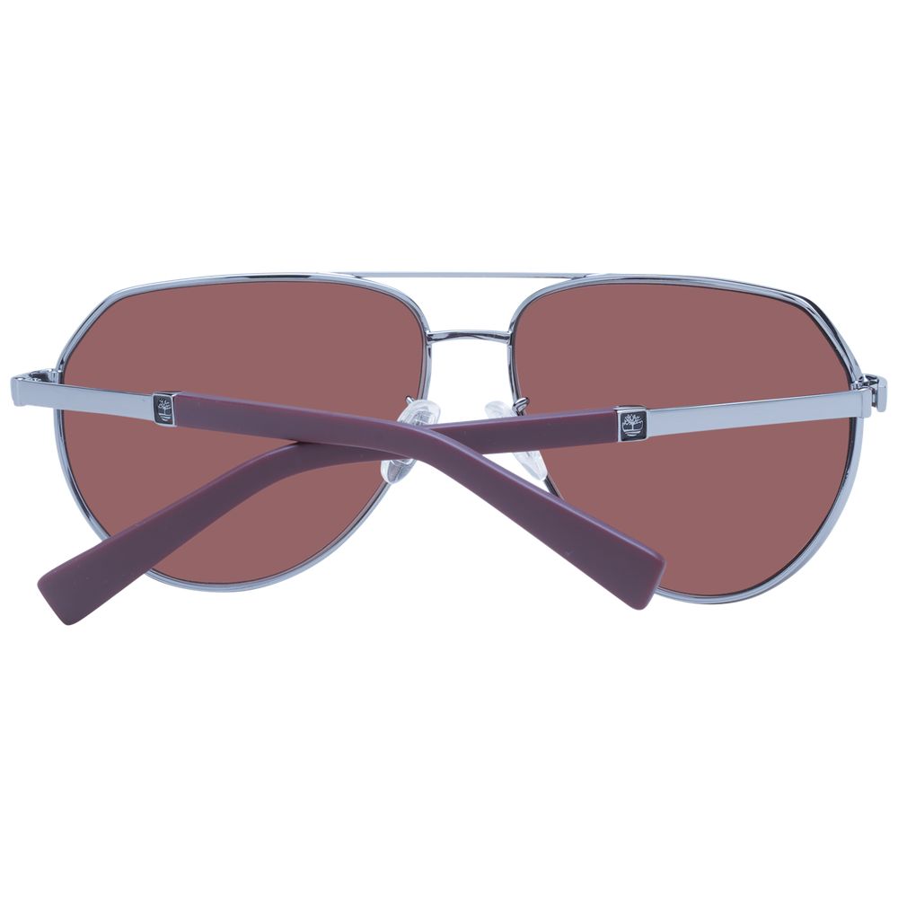 Timberland Men’s Sunglasses – Gunmetal Aviator Frame with Rose Lenses