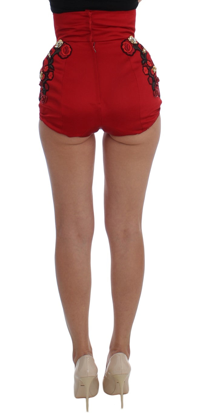 - Enchanted Sicily Embroidered Silk Shorts