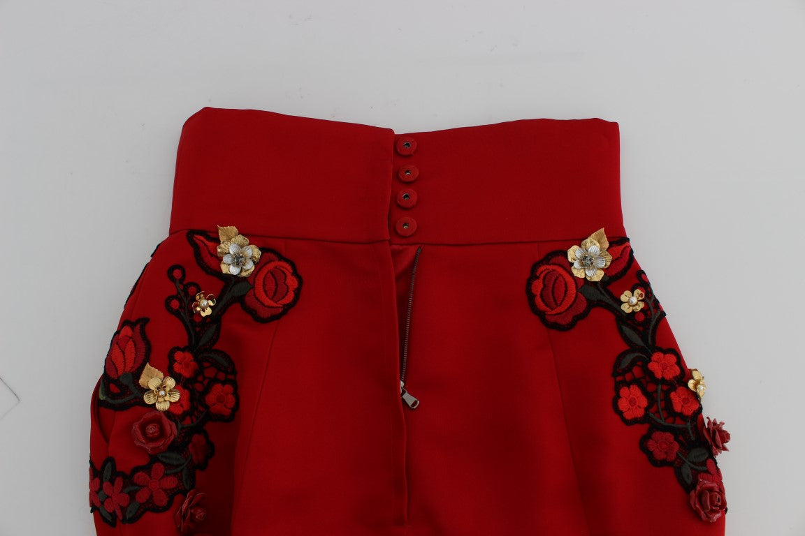 - Enchanted Sicily Embroidered Silk Shorts