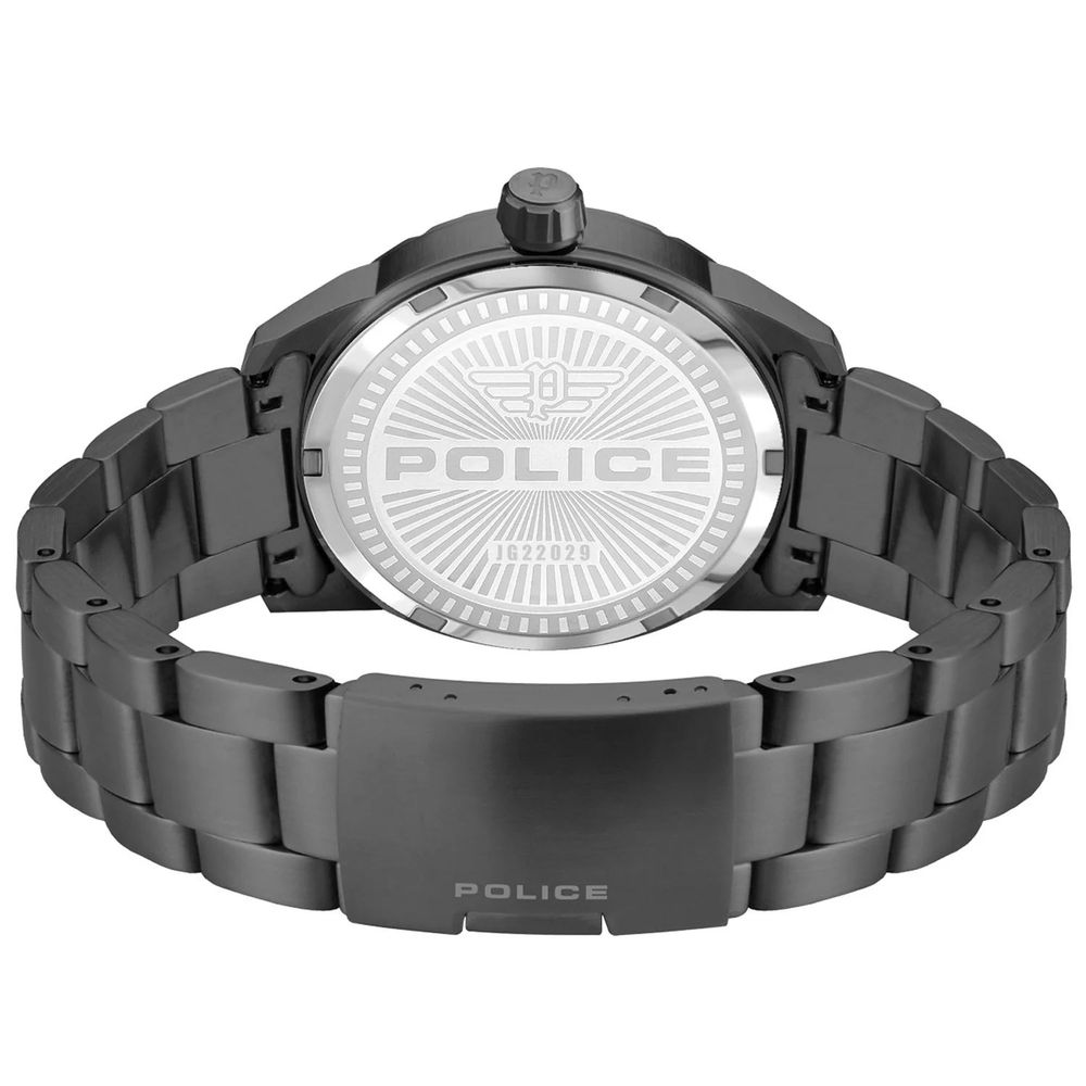 Police Men's Black Stainless Steel Watch with Pendry Dial