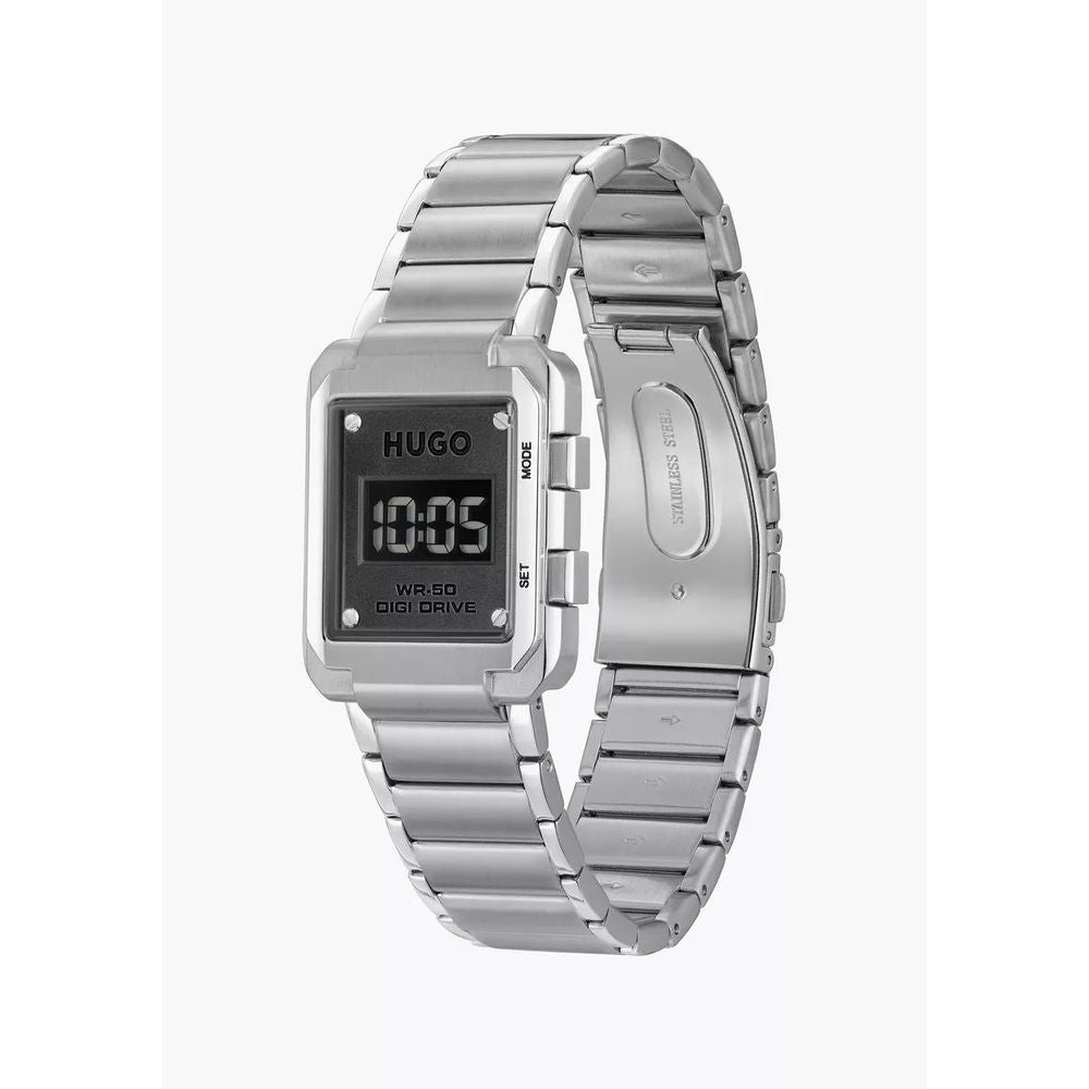 Hugo Boss Men’s Silver Stainless Steel Digital Watch