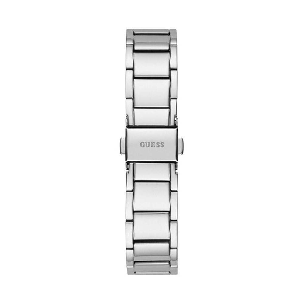 Guess Women’s Watch, Minimalist Design, Grey Stainless Steel