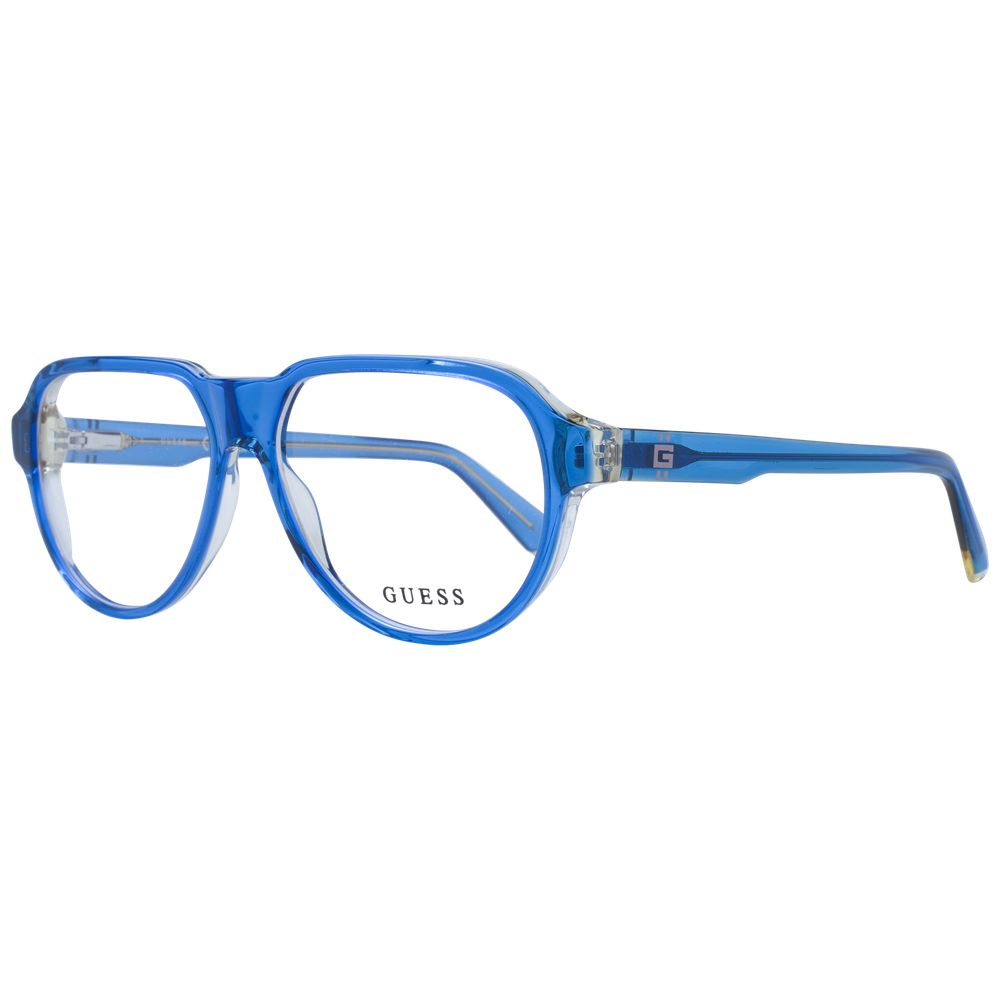 Guess Men's Optical Glasses – Blue Aviator Frame, 56mm