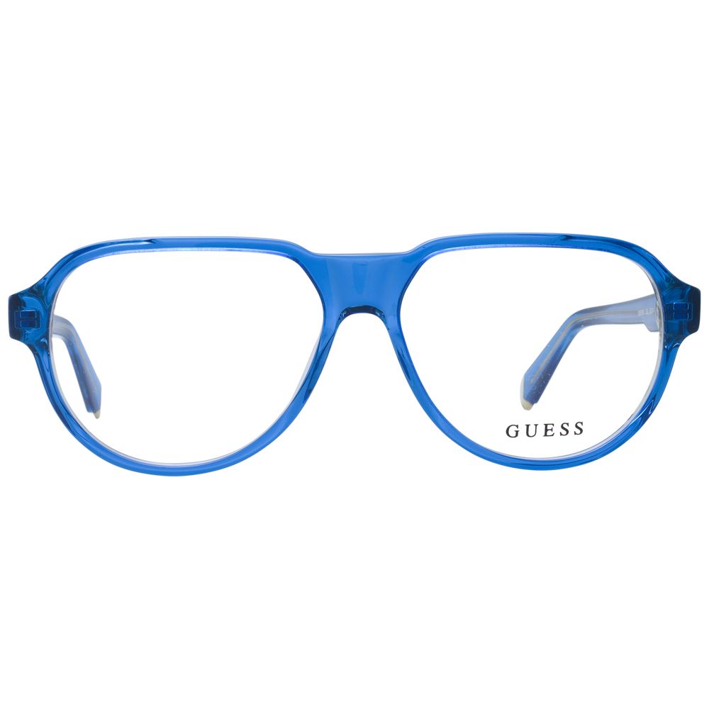 Guess Men's Optical Glasses – Blue Aviator Frame, 56mm