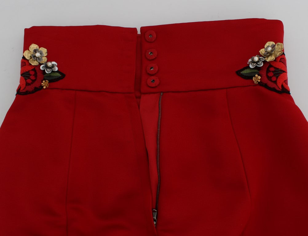 - Enchanted Sicily Crystal-Embellished Silk Shorts