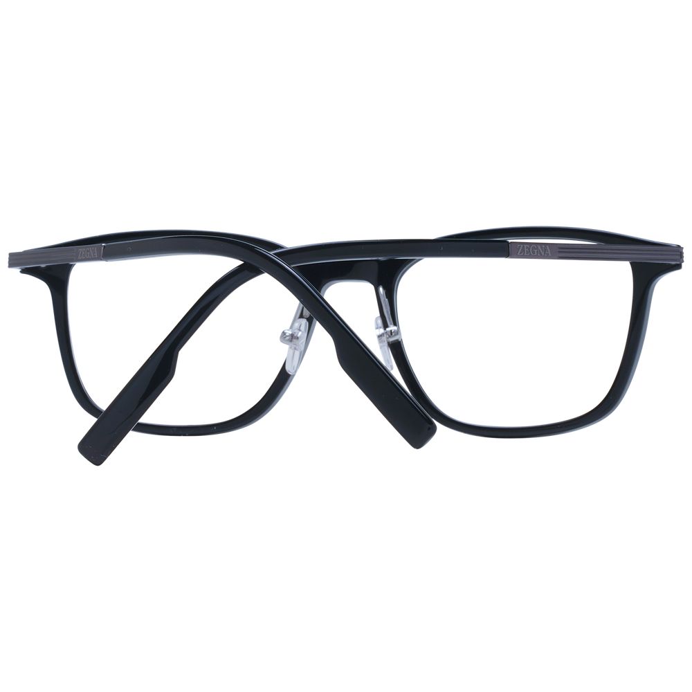 Ermenegildo Zegna Men’s Optical Glasses – Black Square Frame, 53mm