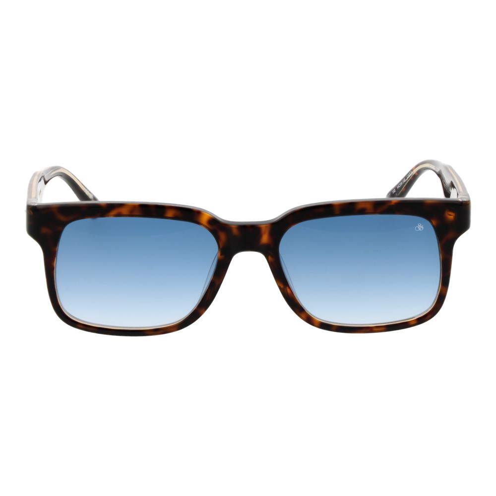 Scotch & Soda Men’s Sunglasses – Brown Square Frame with Blue Gradient Lenses, 54mm
