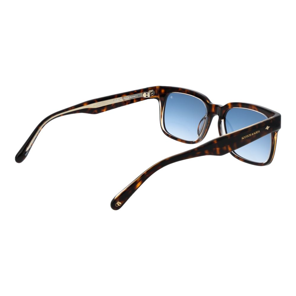 Scotch & Soda Men’s Sunglasses – Brown Square Frame with Blue Gradient Lenses, 54mm
