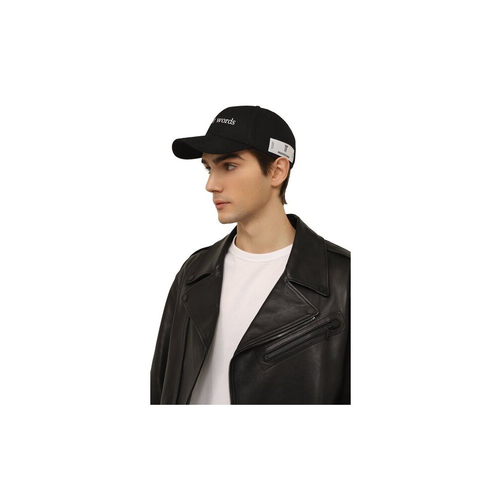 Diego Venturino Black Cotton Cap with Visor