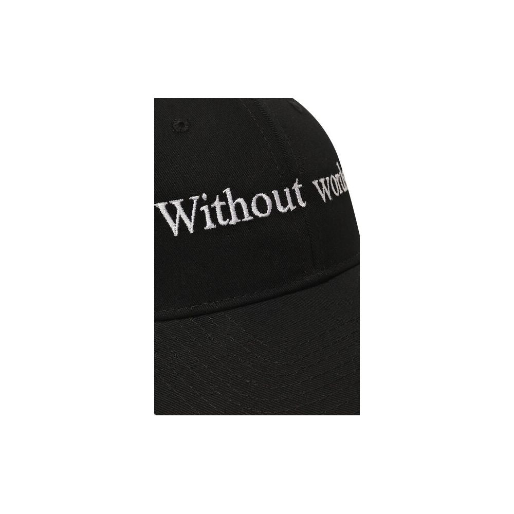 Diego Venturino Black Cotton Cap with Visor