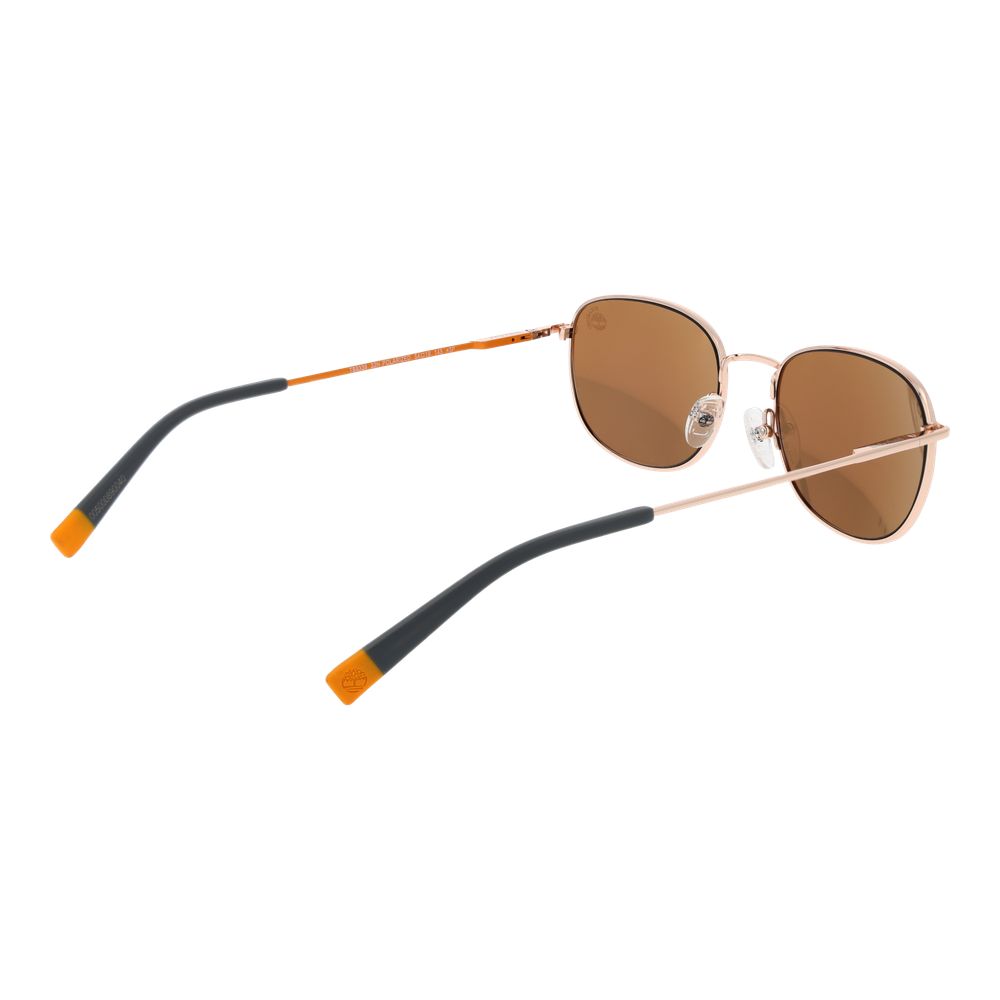 Timberland Gold Men’s Sunglasses – Stylish Metal Frame with Brown Polarized Lenses, 54mm