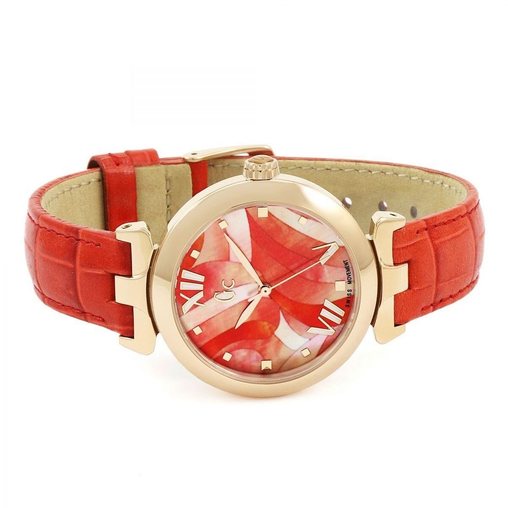 GC Orange Leather Watch for Women