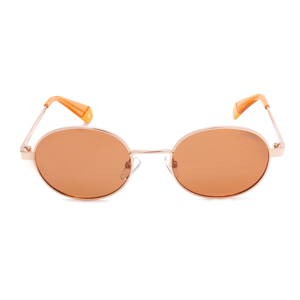 Polaroid Gold Metal Unisex Sunglasses – Stylish Copper Frame with Polarised Lenses, 51mm