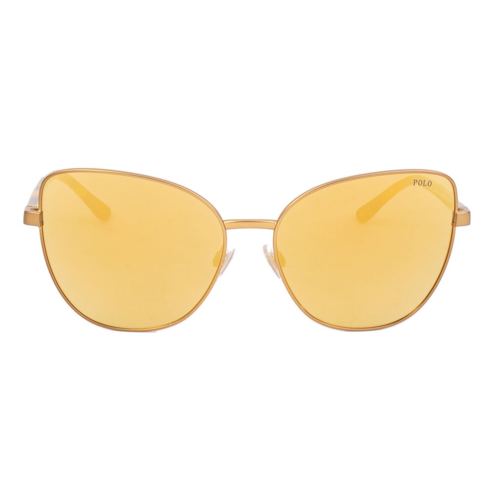 Polo Ralph Lauren Women's Brown Metal Sunglasses – Chic Style with UV Protection, 61mm