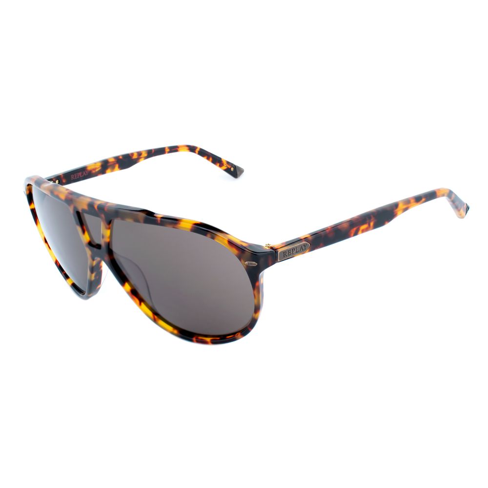Replay Unisex Sunglasses – Tortoiseshell Acetate Frame, 130mm
