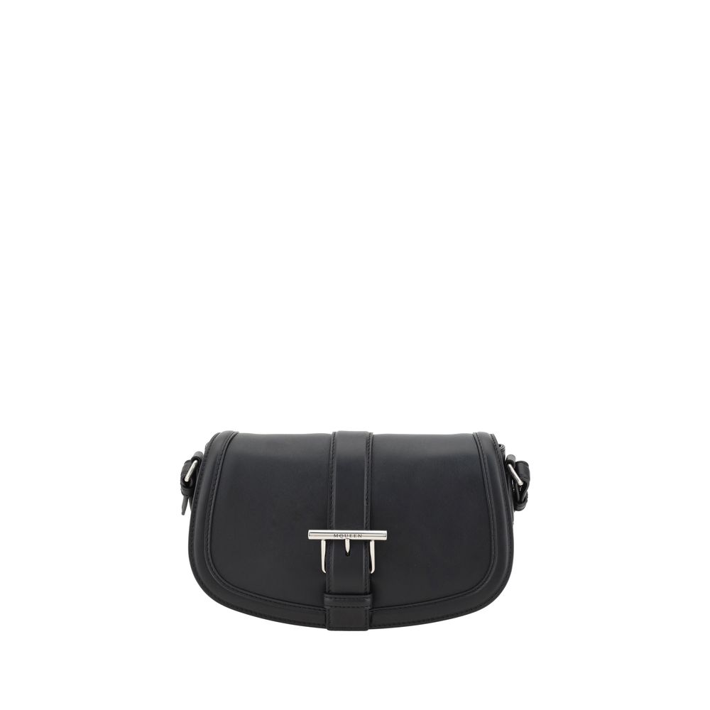 Alexander McQueen Black T-Bar Satchel Bag